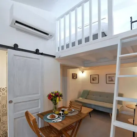 شقة Le Petit Bateau - New Cosy/charming Studio/mezzanine For 3 - Ac/wifi